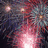 Pixelated fireworks display with blue text reading 'Happy New Year's 2008!!' on black background.