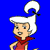 A split-frame animated contact sheet showing a Jetsons character on blue background and "Original Icons .com" text on green background, both in pixelated style.