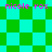 Pixelated green and cyan checkered background with pink text 'nicole rox' repeated four times in corners, transitioning to a diamond pattern in lower sections.