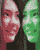Four pixelated mask icons arranged in a 2x2 contact sheet with red, green, purple, and yellow masks against dark backgrounds.