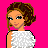 Pixel art contact sheet showing multiple frames of an animated icon with a cartoon woman, pink background, and repeated text elements.