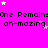 A bright pink background with repeated text and scattered stars, featuring a gray rectangle partially obscuring the bottom-right corner.