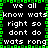 A pixelated image with green border and black background displaying repeated white text phrases in a pattern