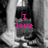 Two grayscale show a figure with pink text; left reads "I love" and right shows "HIM..." in the same style