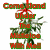 Pixelated holiday-themed icon with red and green text reading "Cometland Under The Mistletoe" above a stylized figure with outstretched arms and legs.