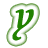 A green stylized letter Y with a white outline inside a rounded, irregular border on the left frame of an animated contact sheet; the right frame shows scattered gray pixel clusters resembling fragmented text or symbols.