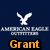 Animated icon featuring American Eagle Outfitters branding with eagle logo, text changes from 'Grant' to 'Loves', and color shifts in the lower section.