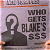 Pixelated icon shows a dark silhouette with a question mark head, next to bold text reading "WHO GETS BLUES SS5" on a light gray background with orange accents.
