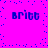 A static image with a bright pink background and scattered blue dots, displaying four instances of the word 'Britt' in dark blue pixelated text arranged in two