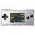 Pixelated icon shows a white rectangular frame with a black cross on left, a central screen displaying green and blue shapes, and two black circular buttons on right.