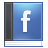 A pixelated blue book with a white 'f' symbol on the cover, dark gray spine, and light gray background.
