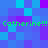 Pixelated of blue and purple squares with green text reading 'Catherine!!! Catherine!!!' repeated twice