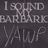 Static pixelated image with three lines of gray text on dark background, reading "I SOUND PARK YUP" in blocky font.