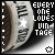 A black-and-white animated icon featuring a vintage-style microphone with 'EVERY ONE LOVES VINTAGE' text, alternating between star and flower symbols.