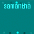 Pixelated teal background with cyan text reading samantha, nichole, and miller in distinct positions.