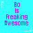 Pixelated text on a cyan background with white star accents, displaying 'Bo is Reaking Awesome' in purple and pink lettering.