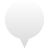 A white speech bubble icon with a rounded top and pointed bottom on a gray background.