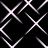 Black background with white intersecting lines forming a of squares and rectangles, some edges blurred or incomplete