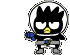 Animated character with black spiky hair, yellow beak, and white eyes holding a flashlight that changes from off to glowing green-yellow.