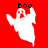 Pixelated ghost icon with 'boo' text on red background, showing three color variations in a