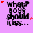 identical pixelated text phrases on a pink background with scattered red and pink stars
