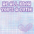 Pixelated text and heart symbols repeat across a light blue background with alternating color variations