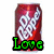 Red soda can with white 'Diet Coke' text and green 'Love' text below on left, green 'it' text below on right.