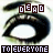identical pixelated eyes with black eyeliner and white pupils, each paired with 'DEAD' text above and 'TO EVERYONE' below in blocky font