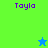 Pixelated 'Toylo' text in purple appears on four colored backgrounds with a single star icon changing color between frames.