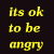 Yellow text on black background arranged in a with phrases about anger, loneliness, and support