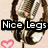 A static image with four distinct sections: a woman's legs, text reading "Nice Legs," and other text elements.