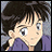 A pixelated anime-style character with dark hair and a purple top appears on the left side of a contact sheet, while stylized text reads "Anime IM" above smaller text reading "COM" on the right against a black background.