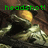 Pixelated image with green text 'headshot!' above a character holding a golden object against dark background.