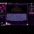 Pixelated static image of a dark purple and black interface with a central rectangular screen displaying a blue pixel grid, flanked by vertical sidebars with purple accents.