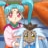 Pixelated static icon featuring two anime-style characters with distinct color schemes and poses against a blurred background.
