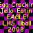 Static pixel art with yellow text on purple and black checkered background, repeating identical text blocks across two