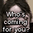 six pixelated images showing a person's face with changing text overlays in different colors and positions