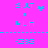 Pixelated cyan text and symbols on bright pink background with animated particle effects.