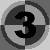 circular icons displaying numbers 0-3 in black on grayscale backgrounds with partial white rings, arranged in and