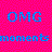 Pixelated graphic split into two sections: left side bright pink with blue text "OMG moments," right side blue diamond shape on green background with red text "Gotta love em."