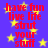 Blue background with yellow stars and red text reading 'have fun live life strut your stuff' repeated in a pattern
