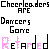 Pixelated text repeats in a pattern with alternating black and pink coloration