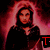 A person with long dark hair and a black top stands against a pink-hued background with a glowing halo effect, text below changes from 'T' to 'TONKS' across frames.