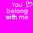 Pixelated text on bright pink background with heart symbol replacing 'love' in phrase.
