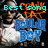 Animated pixel art featuring a person in white clothing with red accents, blue text reading SOULJA BOY, and orange flame-like shapes behind cyan text that changes from Best song to world!
