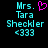 Pixelated cyan text on black background with a pink heart symbol above the name, showing two states: one with the heart and one without.