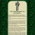 A pixelated vertical card with a dark cross icon at the top, set against a green textured background.