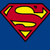 Pixelated red shield with yellow 'S' symbol on blue background, rendered in low-resolution digital art style.