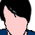 Pixelated character with black hair in multiple poses showing head turns and angles, wearing blue top, text "GOTTA LOVE THAT EMO KID HAIR" at bottom right.