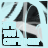identical light blue and black animated icons featuring a stylized figure with text "IT'S YOUR CANT DENY" in pixelated font